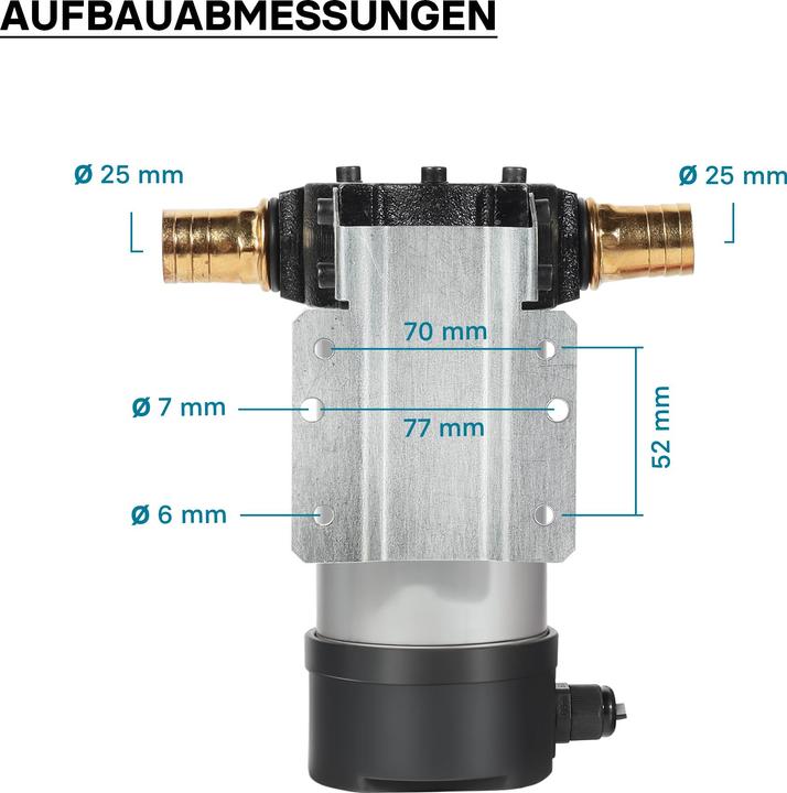 Actual product image Wiltec Self Priming Bio Fuel Oil Diesel 12V/150W 40l/min Transfer Pump H/D Portalbe