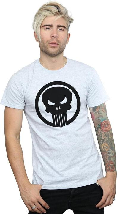 Actual product image Mens The Punisher Skull Circle T-Shirt (S)
