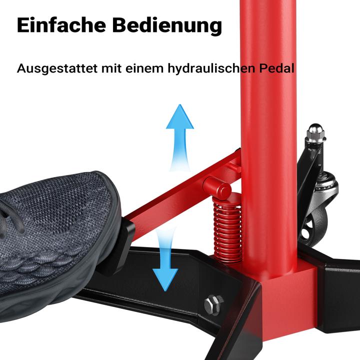 Actual product image Wiltec Transmission jack mobile hydraulic 500kg 110-195cm rollers pick-up claw truck