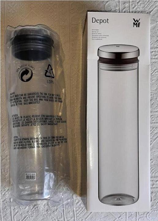 Produktbild WMF Vorratsdose Vorratsglas mit Deckel 36cm Depot Bohnen Müsli grosse Öffnung (2 l)