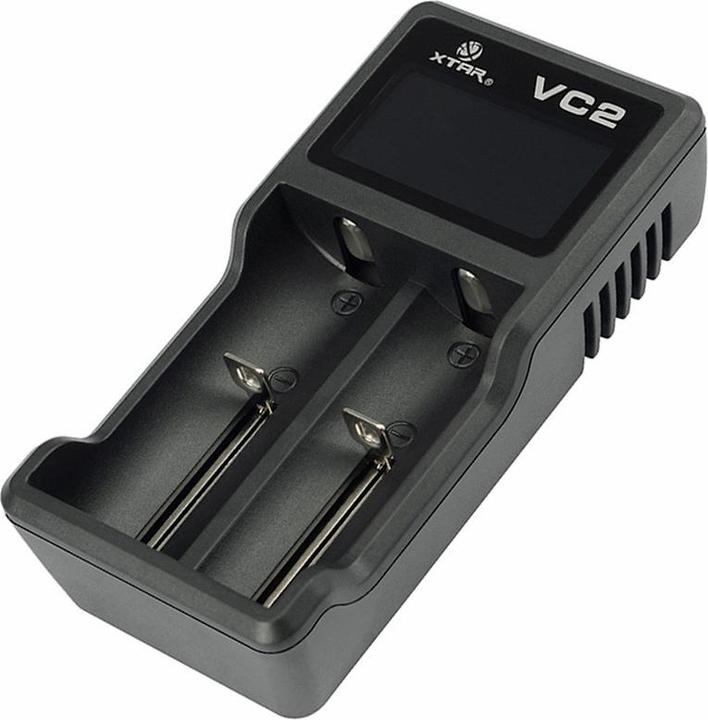Actual product image AccuCell 2 pieces CR123A Li-ion battery and USB charger (2 pcs., CR123A, 760 mAh, Battery + charger)