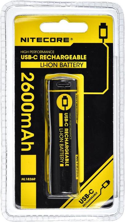 Immagine prodotto Nitecore 18650 USB Akku 2600mAh NL1826r