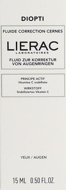 Nährwerte und Zutaten Lierac Fluid zur Korrektur dunkler Augenringe (Fluid, 15 ml, Tag + Nacht)