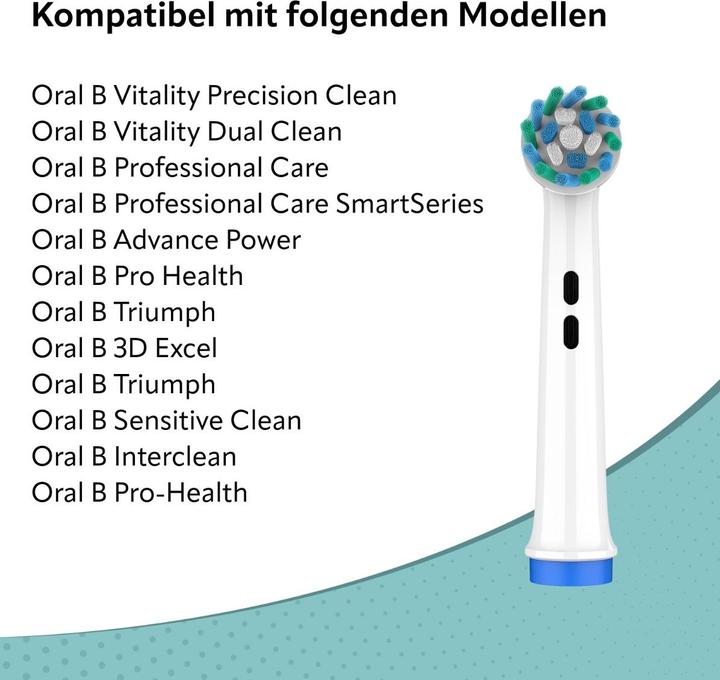 Produktbild Ora-Care Ersatzbürsten Tiefenreinigung kompatibel mit Oral-B 8er Pack (8 x)