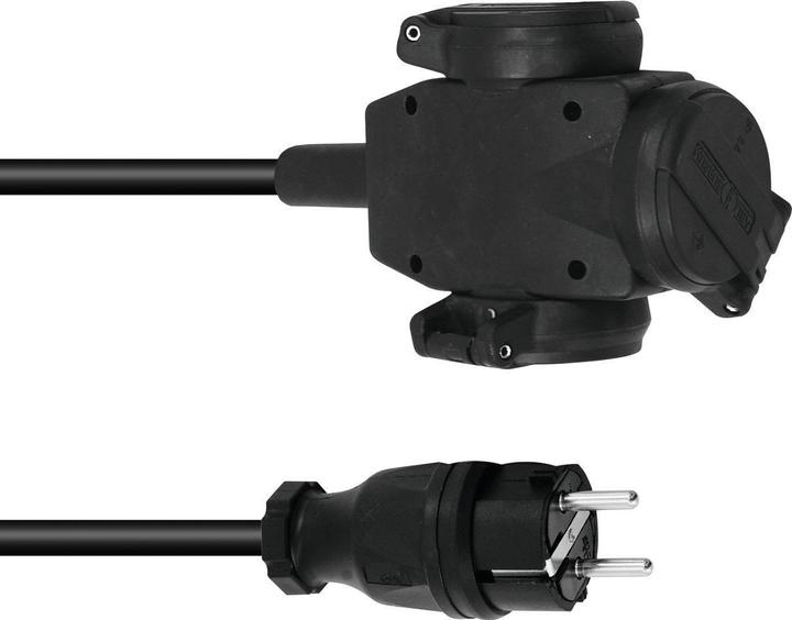 Actual product image Psso Extension 3x1,5 3m 3-fold sw (3 m)