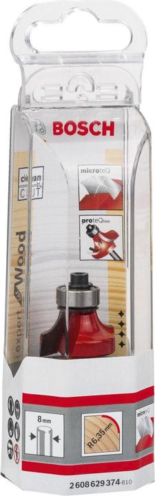Produktbild Bosch Professional Zubehör Abrundfräser Expert for Wood, 8 mm, D 25,4 mm, R1 6,35 mm, L 12,7 mm, G 55 mm