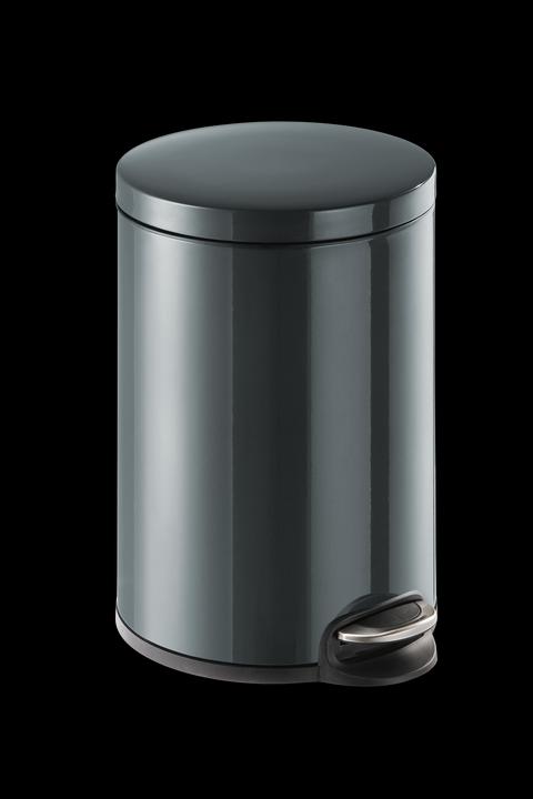 Actual product image Durable Pedal bin metal round, soft close (20 l)