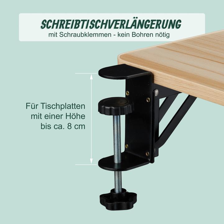 Actual product image Relaxdays Schreibtischverlängerung zum Anklemmen