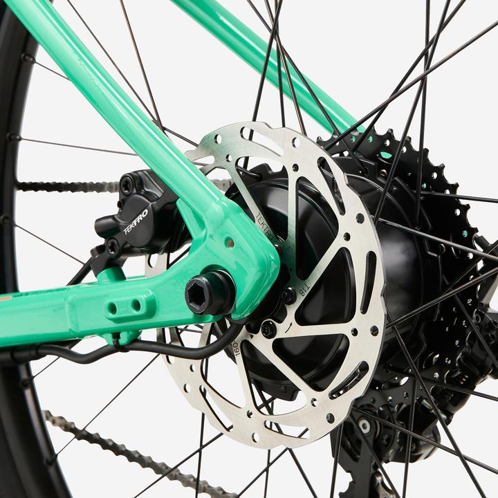 Actual product image Rockrider Kinderfahrrad E-Mountainbike 26 Zoll E-EXPL 900 grün (66.04 cm)