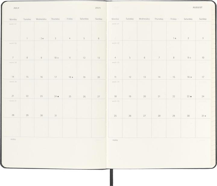 Produktbild Moleskine Wochenkalender (A5, Englisch)