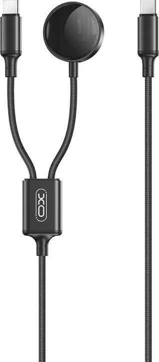 Produktbild xO kabelloses induktives Ladegerät CX030 schwarz für Apple Watch mit Kabel USB-C -USB-C