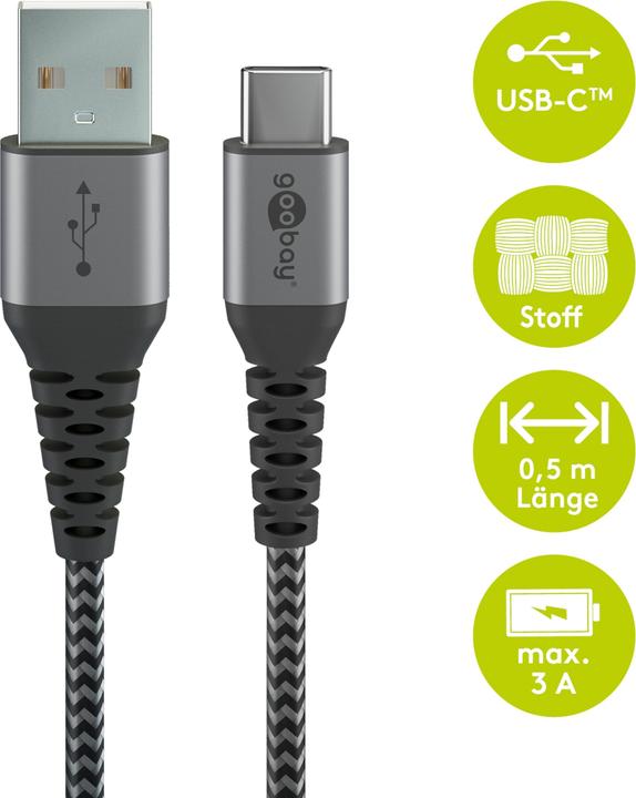 Immagine prodotto Goobay USB A — USB C (0.50 m, USB 2.0, 60 W)