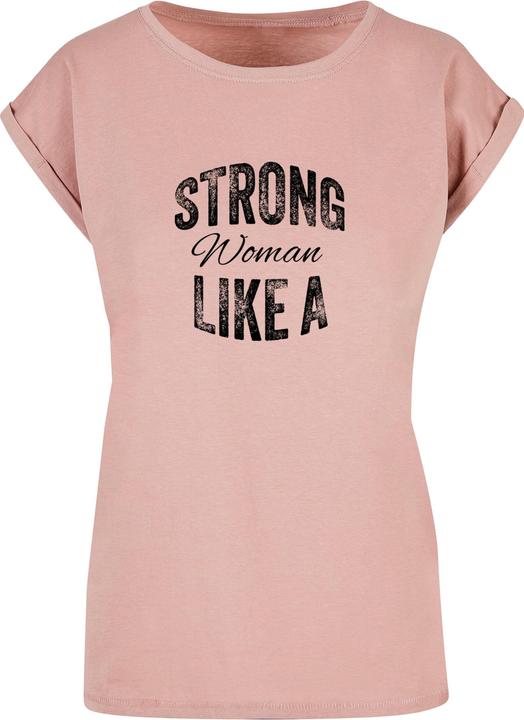 Produktbild Merchcode Ladies WD - Strong Like A Woman Extended Shoulder Tee - 113565 (XL)