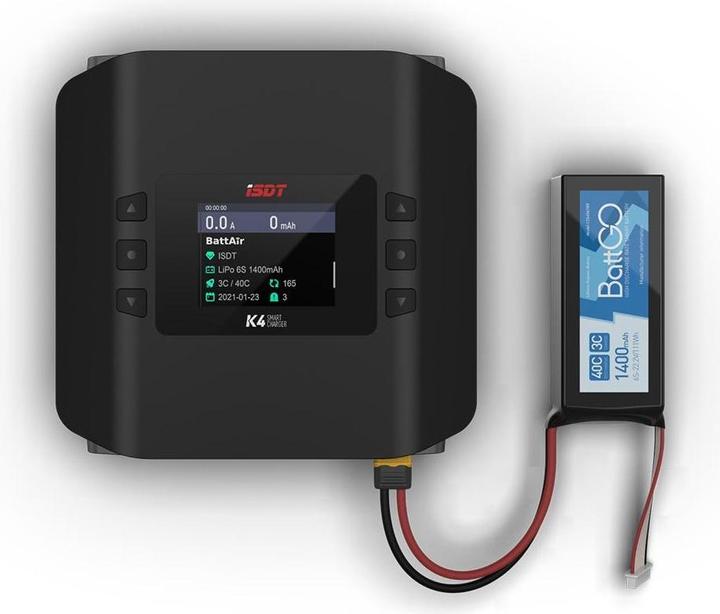 Produktbild Isdt Dual-Ladegerät K4 AC/DC, 2x 600 W 1-8S