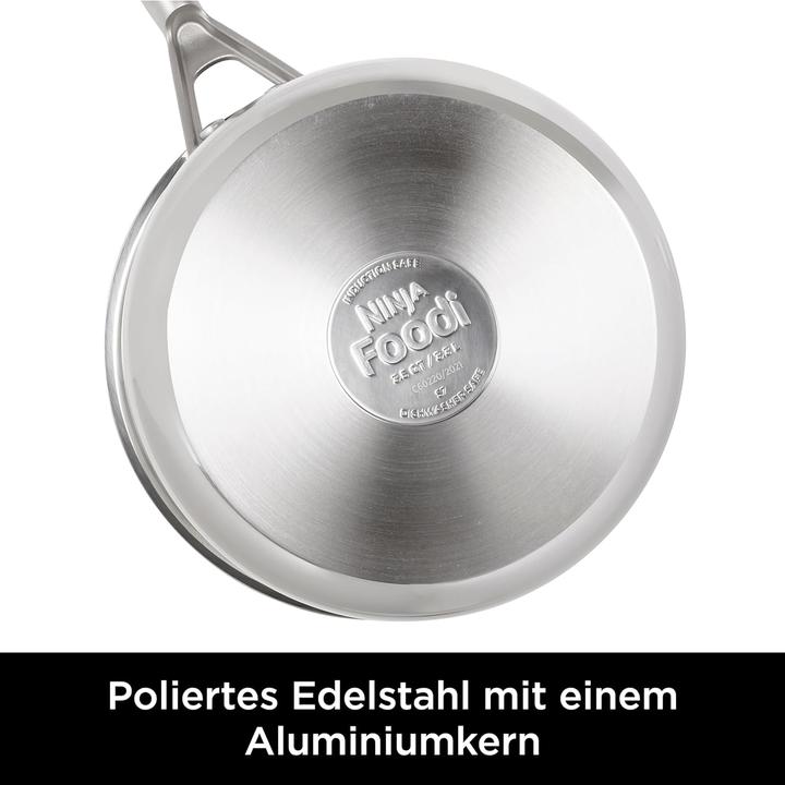 Actual product image Ninja NIA pot and pan set 5t.Z.ES (24 cm, Pan set + pot set, Stainless steel)