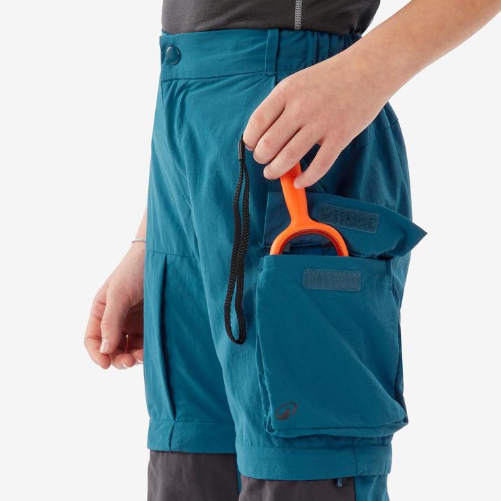 Immagine prodotto Quechua Zip-Off-Hose Kinder Gr. 123–172 Wandern - MH500 blau (14, 15, 16)