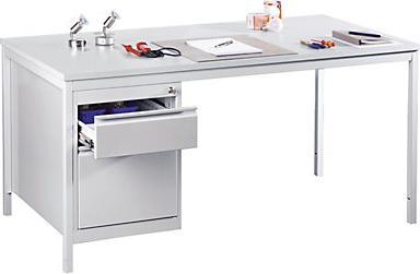 Image du produit eurokraft basic Bureau de maître, gris clair