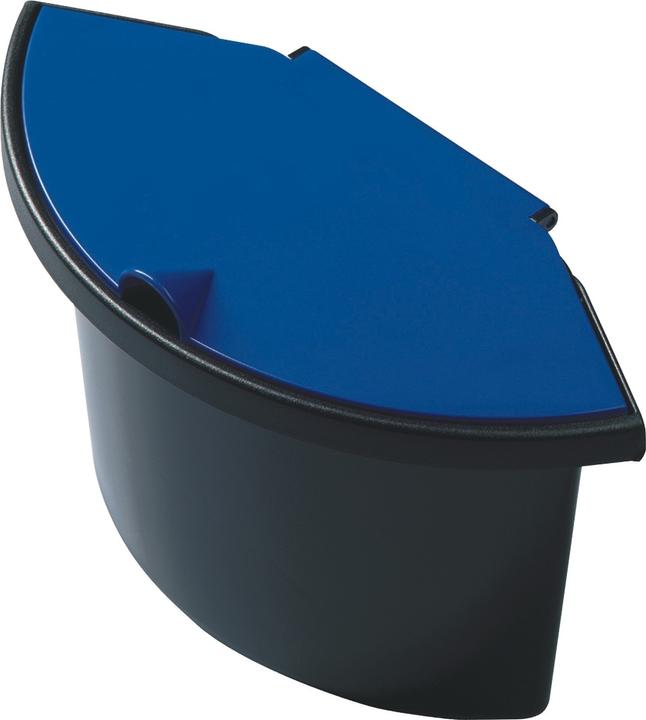 Produktbild Helit H6106093 Abfalleinsatz für Papierkorb Linear, 2 L, schwarz/Deckel blau (2 l)