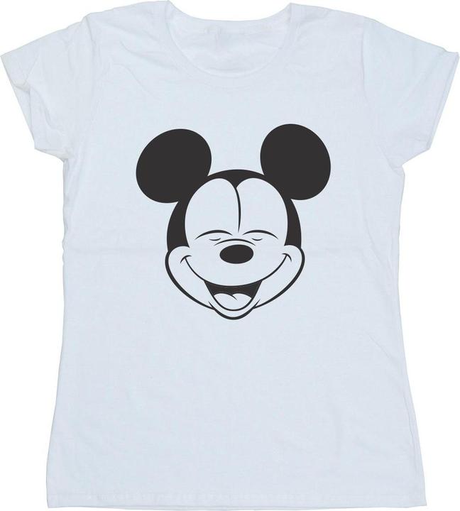 Actual product image Disney Womens/Ladies Mickey Mouse Closed Eyes Cotton T-Shirt (L)