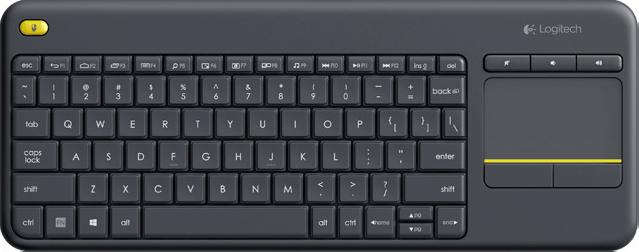 Image du produit Logitech Clavier tactile sans fil K400+ 920-007133 (ING. Int., Sans fil)