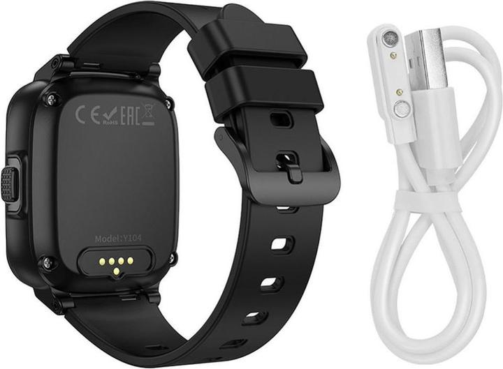 Actual product image Hoco Headphone with microphone smartwatch for kids with call function 4G Y104 black