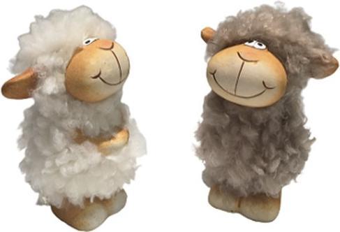 Produktbild Bekos Deko Oster-Schaf mit Kuschelfell, Braun (10 cm)