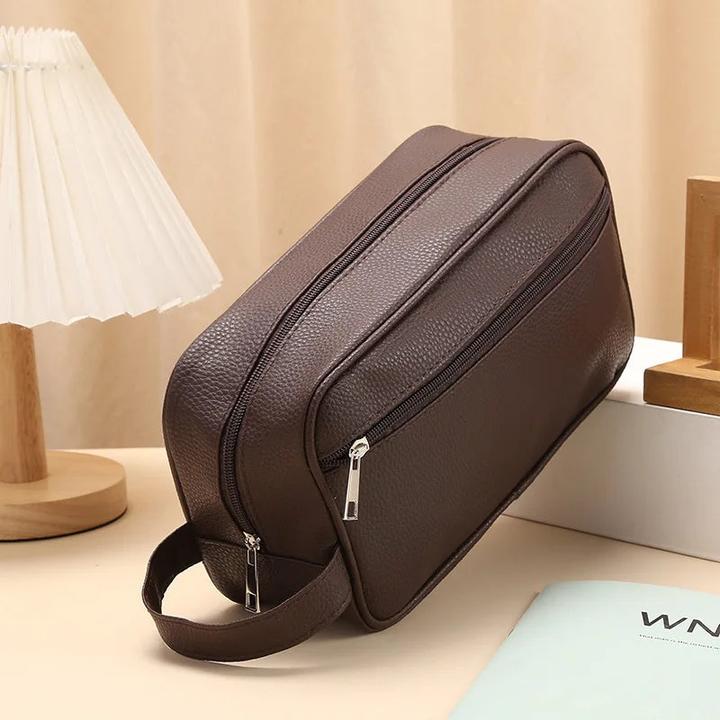 Only-Bags.Store Reise-Kosmetiktasche PU-Leder grosse Kapazität Reissverschluss Make-up Taschen Portable Travel