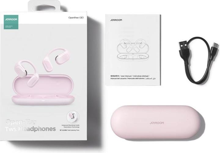 Image du produit Joyroom Openfree JR-OE1 casque supra-auriculaire sans fil - rose (18 h, Sans fil)