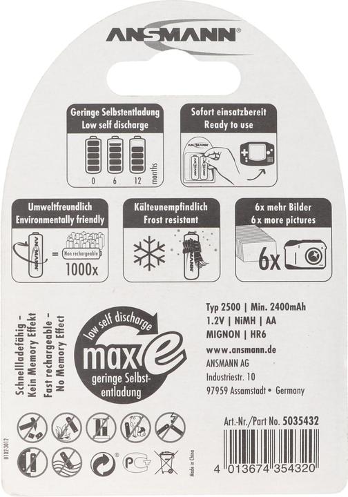 Actual product image Ansmann AA (2 pcs., AA, 2400 mAh)