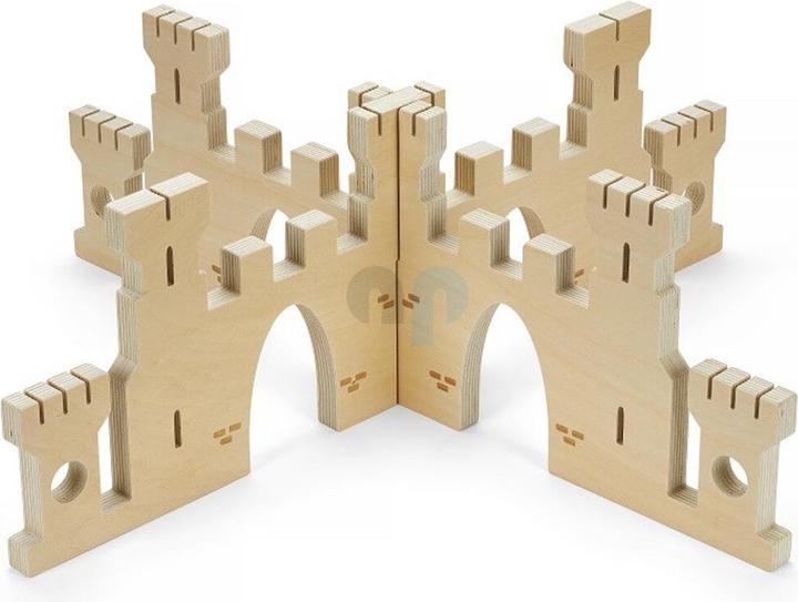Actual product image TickiT Slot-together wooden castle scene