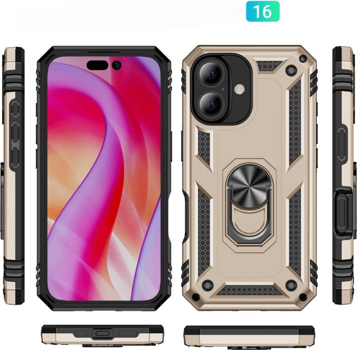 Produktbild Cover-Discount iPhone 16 - Robustes Back Cover mit Kickstand (Apple iPhone 16)
