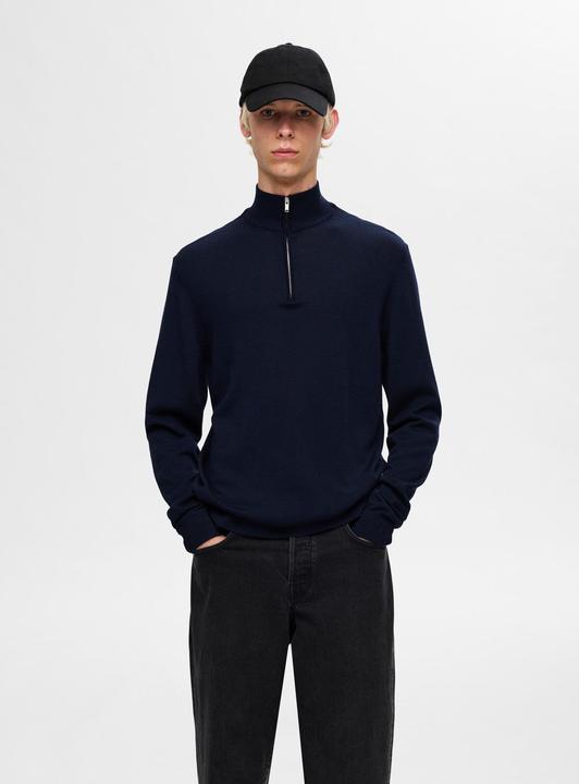 Actual product image Selected Homme Slhtray Ls Knit Merino Half Zip Noos (XXL)