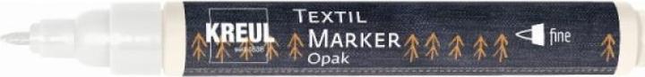 Actual product image Kreul Textilmarker OPAK, Rundspitze fine, weiá (White, 2 mm, 1 x)