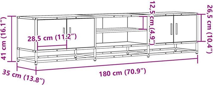 Actual product image VidaXL TV cabinet Lowboard TV cabinet TV table black wood-based material