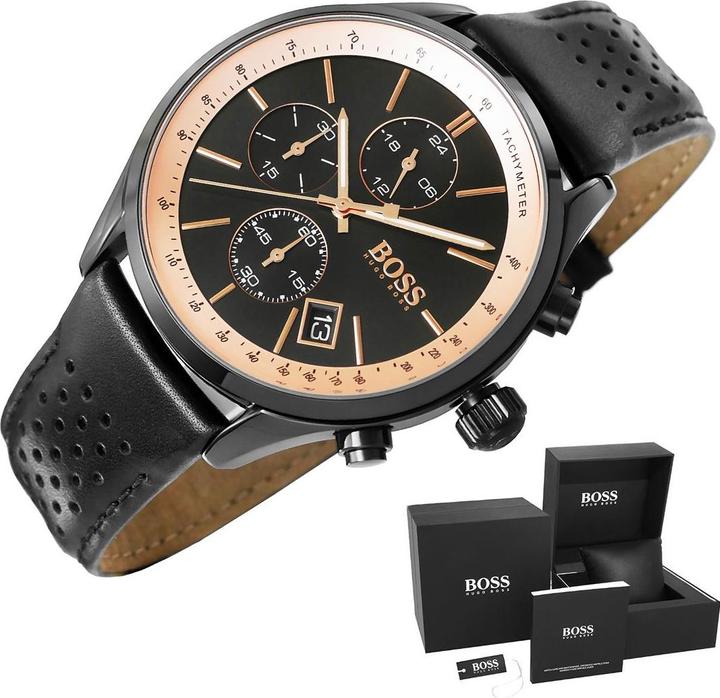 Produktbild Hugo Boss Herren Grand Prix 1513550 + BOX (Chronograph, 215 mm)