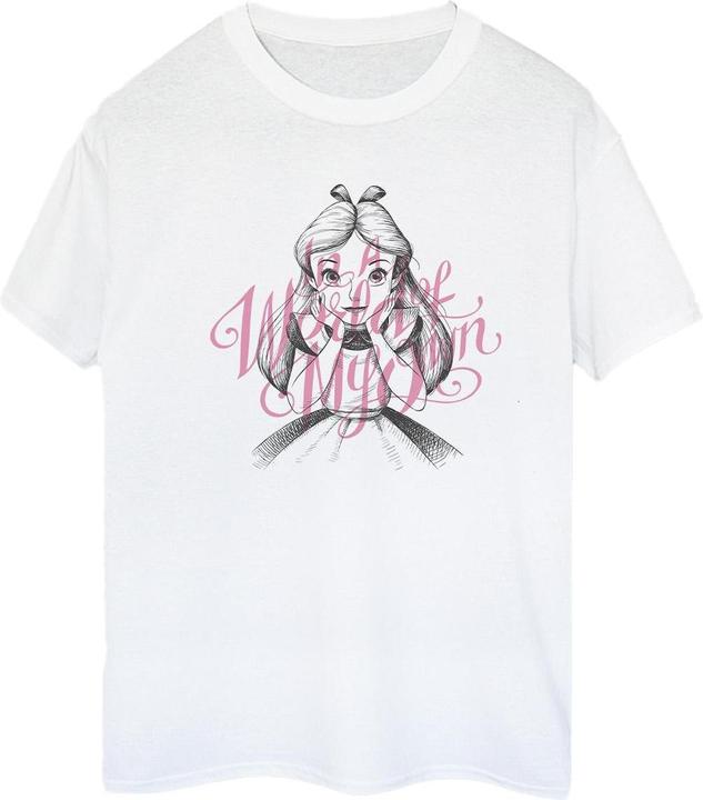 Actual product image Disney Womens/Ladies Alice In Wonderland In A World Of My Own Cotton Boyfriend T-Shirt (XL)