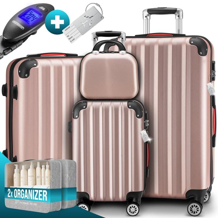 Actual product image Monzana Suitcase set (89 l, Hand luggage (up to 50 litres), M (50 - 90l), L (90 - 115l))