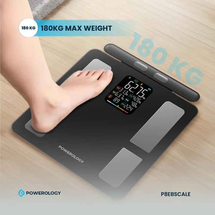 Actual product image Powerology 8-Electrode Smart Body Analyzer Scale Composition with Digital Screen Display