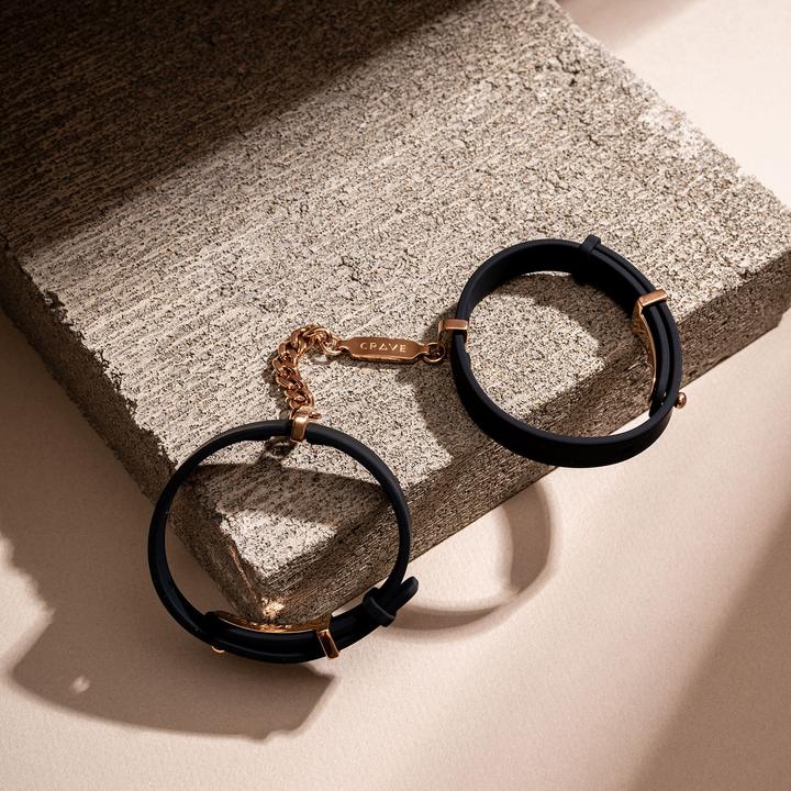 Actual product image Crave ID Cuffs - Black/Rose Gold (0.30 cm)