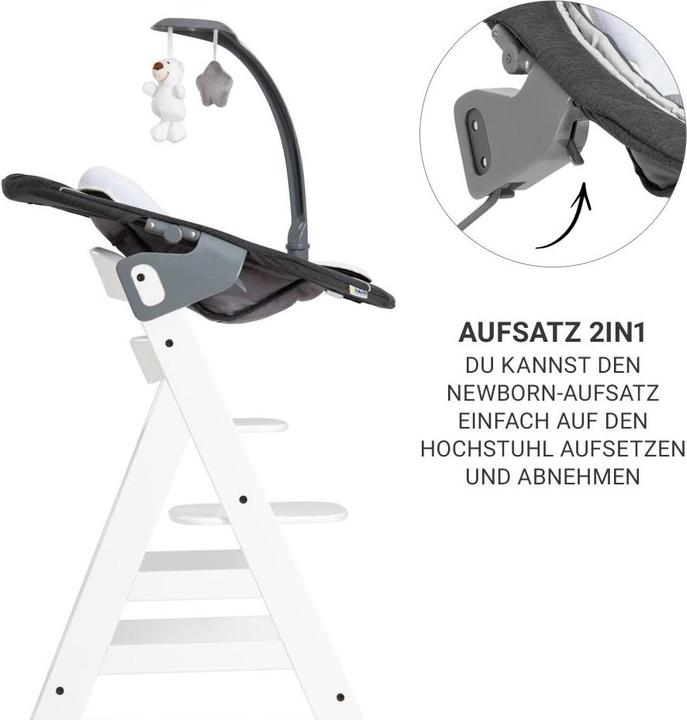 Produktbild Hauck Hochstühle Beta Plus White 5-tlg. Newborn Set - Hochstuhl + 2in1 (Hochstuhl)