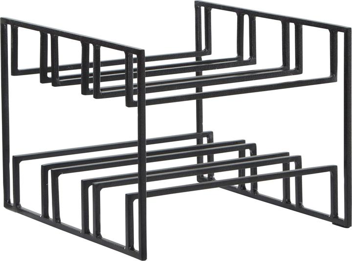 FineBuy Weinflaschenhalter FB82257 Metall Schwarz