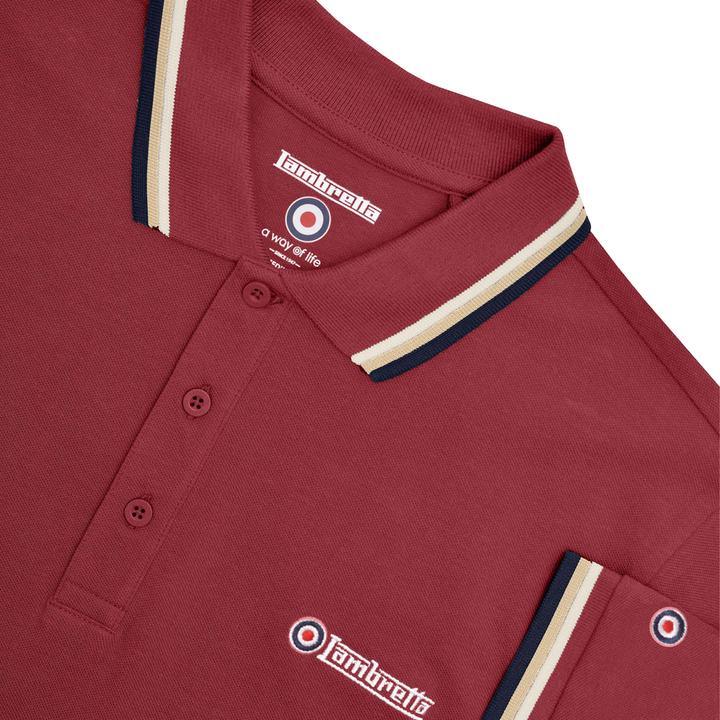 Actual product image Lambretta Mens Triple Tipped Polo Shirt (4XL)