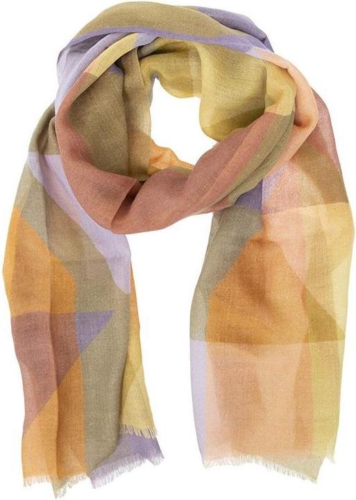 Image du produit Changemaker Wollschal Digital Ikat 100%WO 75x200cm lila/koralle/gelb