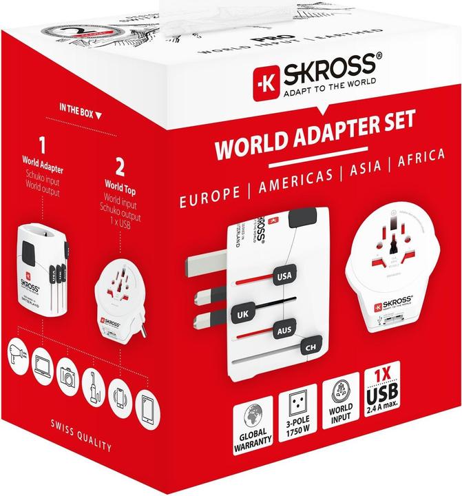 Image du produit Skross PRO-WORLD & USB - Adaptateur de voyage