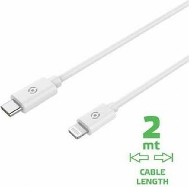 Actual product image Celly Lightning to UBS-C white 2m (2 m, USB 3.2 Gen 1)