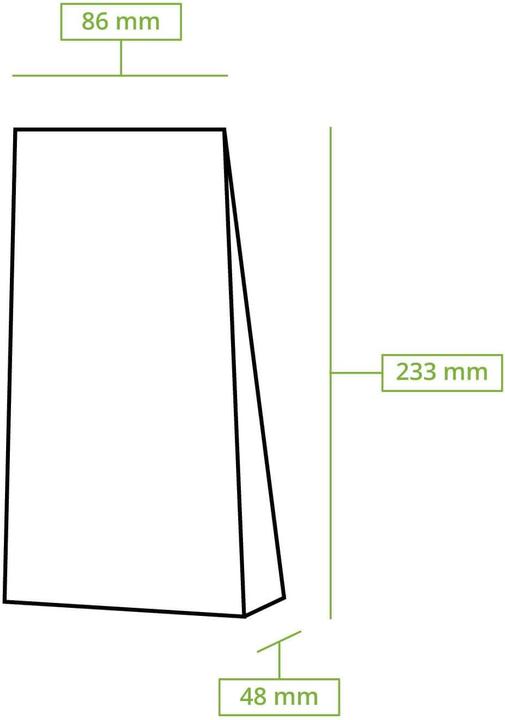 Produktbild Biozoyg 500 Stück Papiertüten mit Clipverschluss (Geschenktüte, 500 x)