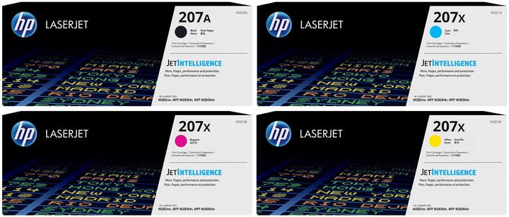 Actual product image HP Original Toner 207A 207X 4er Set LaserJet Pro MFP M283 fdn M282 nw M255 nw