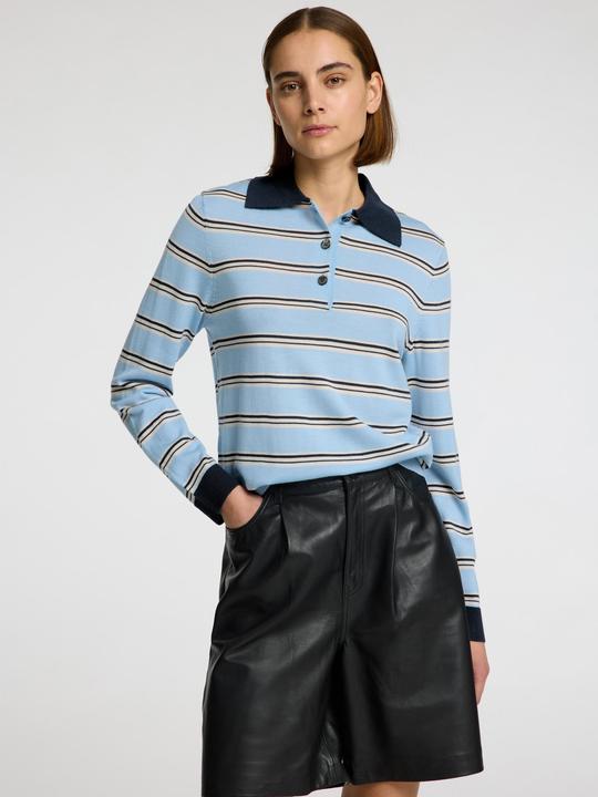 Actual product image Selected Femme 100% Merinowoll Langarm-Poloshirt (L)