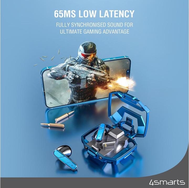 Actual product image 4smarts TWS Bluetooth Headphones GameBuds (No noise cancelling, 24 h, Cable)