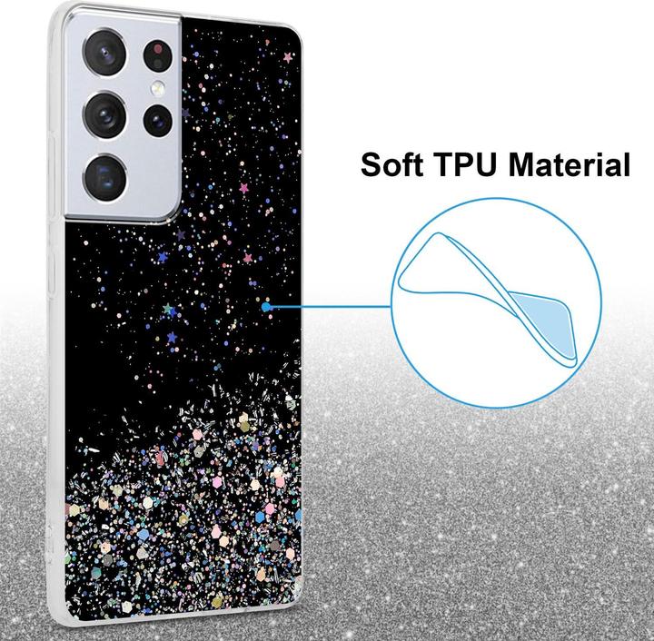 Produktbild Cadorabo TPU Cover funkelnder Glitter (Samsung Galaxy S21 Ultra)